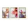 Wallity Cuadro Decorativo de Vidrio Templado Multicolor 30 x 40 cm (3 piezas)